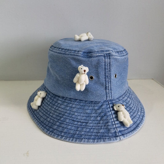 Bear Cowboy Fisherman Hat Couple Sun Protection Sunshade Hat Men