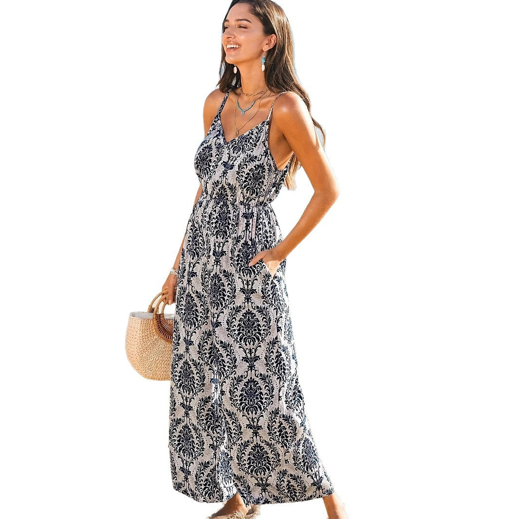 New French-style Jumpsuit For The Beach With Straps