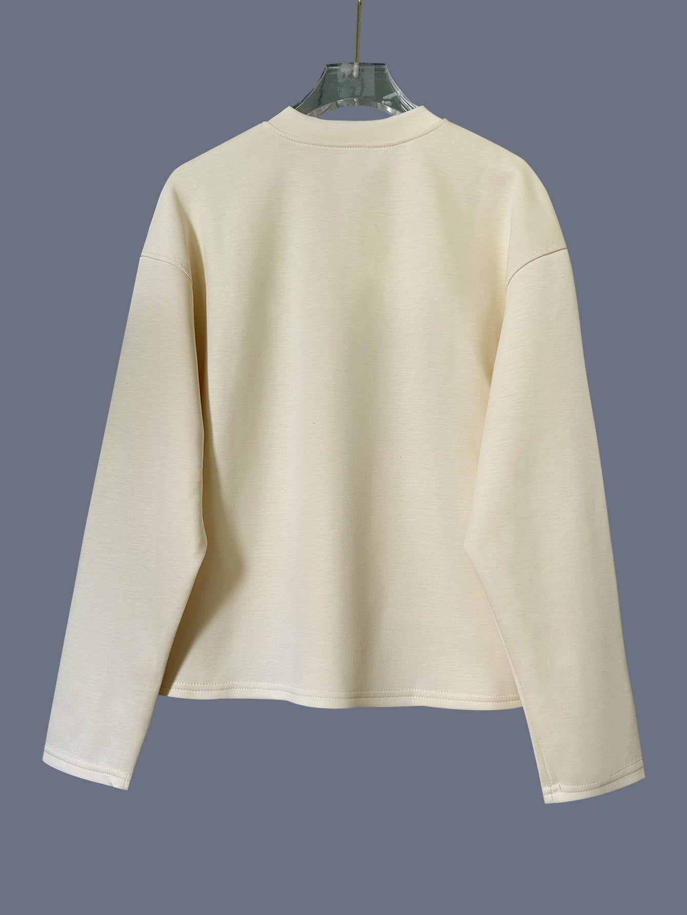 Loose-fitting Casual Classic Half-zip Stand-up Collar Top