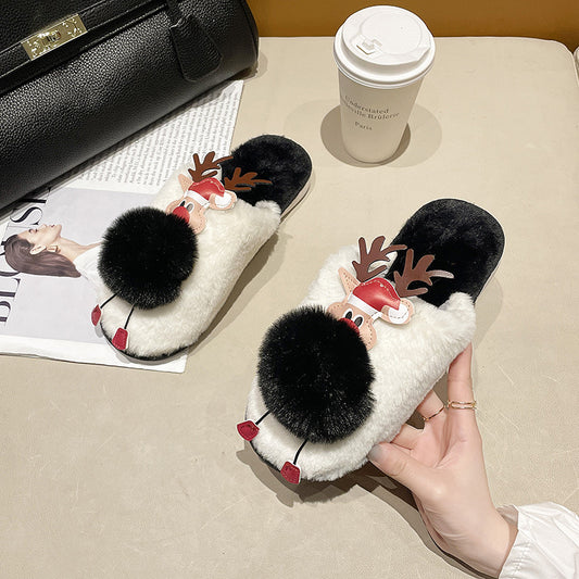 Women's Cute Warm Cartoon Plush Slippers