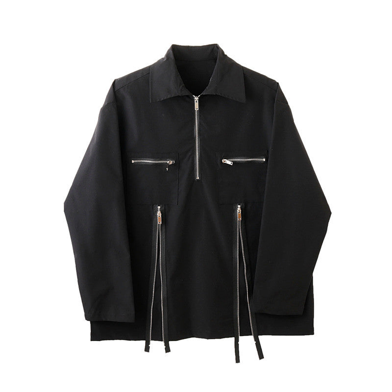 Hair Stylist Personality Loose Long Sleeve Coat