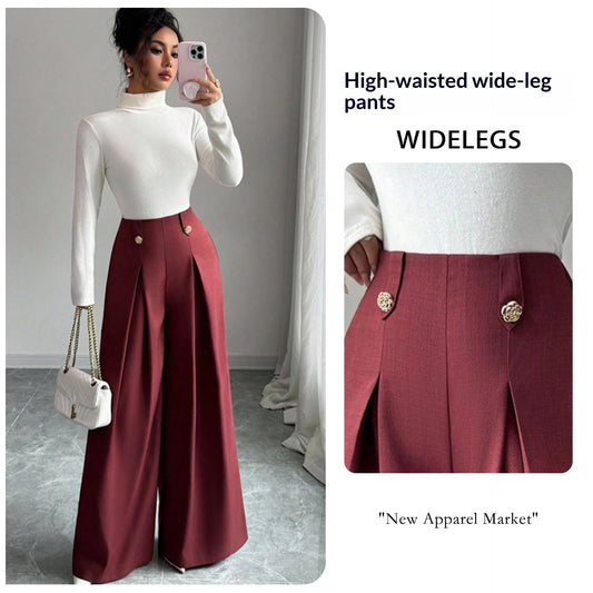 American-style Flowy High-end Wide-leg Pants