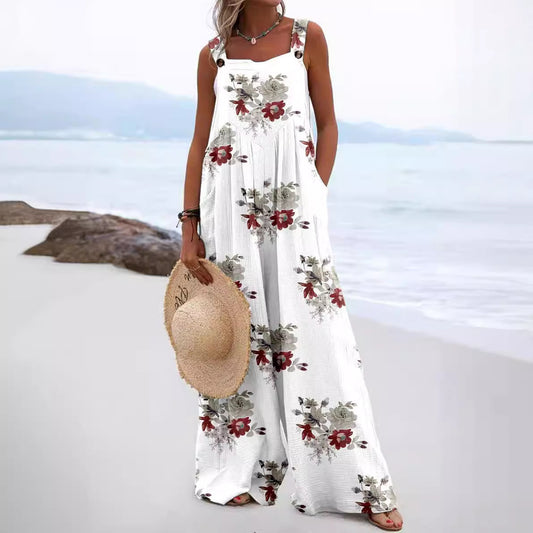 National Fashion Button Digital Printing Romper