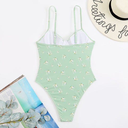 Women's Underwire Floral One Piece Swimsuit