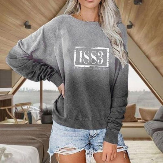 American TV Series Yellowstone Long-sleeved Round Neck 3D Printed Top