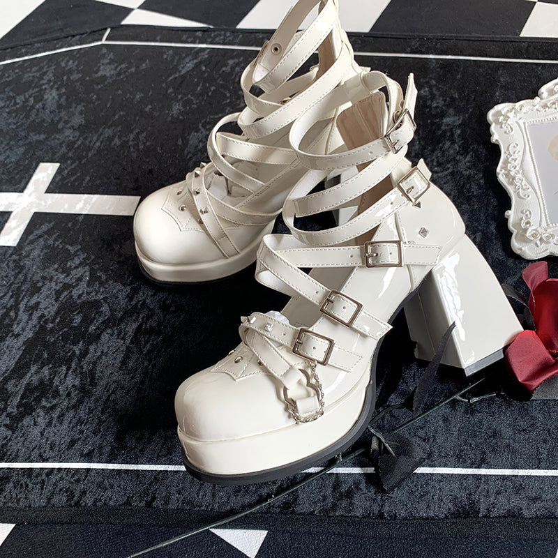 Women's Fashion Simple Patent Leather Single Shoes