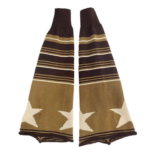 Brown Horn Socks With XINGX Mixed Color Stripe