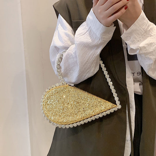 Højklasses diamantbesat niche-kærlighedshåndtaske til kvinder
