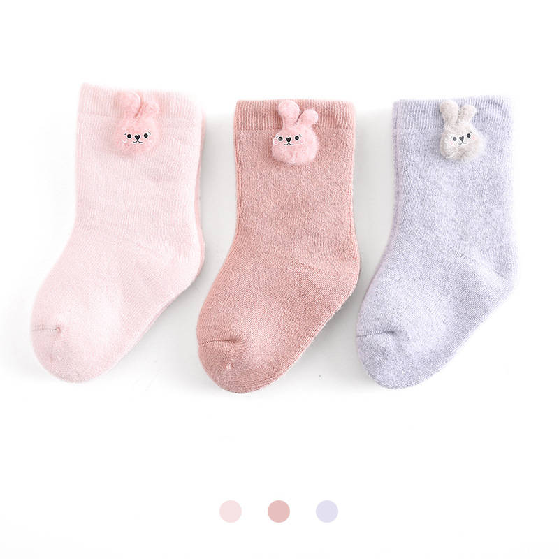 Terry Children's Socks Thickened Cartoon Accessories Warm Loose Mouth
