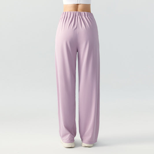 Women's Fashion Loose Casual Slim-fit Draping Double Pockets Yoga Pants