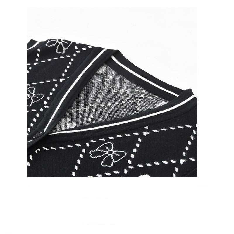 Women's Loose Layered Diamond Knitted Vest