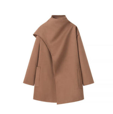 Women's Fashionable Comfortable Collar Woolen Coat