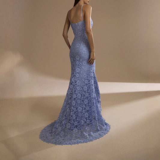 Elegant Lace Mermaid Evening Gown For Banquets