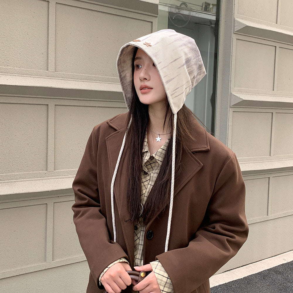 Autumn Winter Japanese Hat Women's Tie-dye Bucket Hat