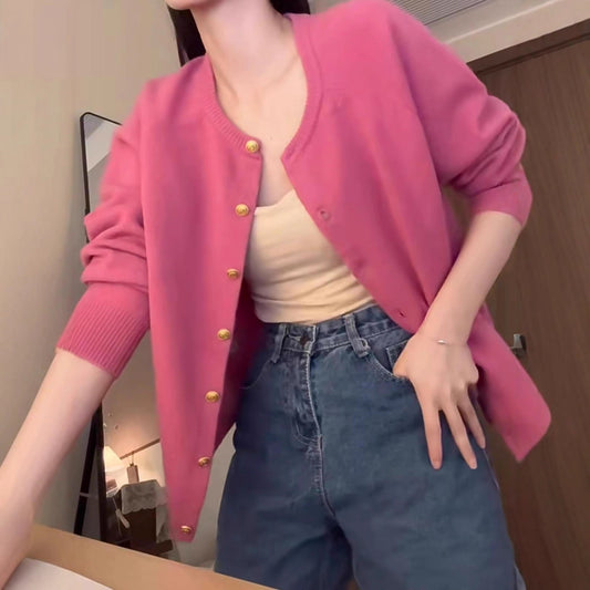 Niche Idle Style Knitted Women's Gentle Soft Glutinous Sweater Coat