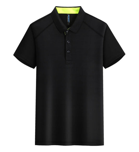 Crystal Silk Lapel Quick-drying Polo Shirt Outdoor Sports