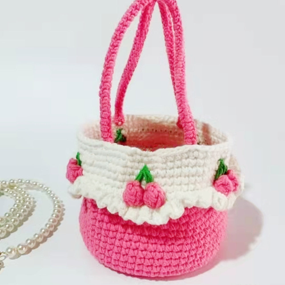 Women's Fashion Simple Woolen Knitting Handbag