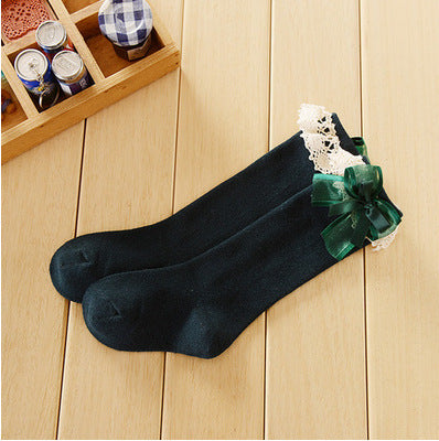 Winter Korean Lace Bow Princess Socks