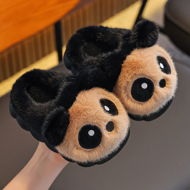 Winter Cotton Slippers For Children Warm And Fleece-lined Cotton Shoes
