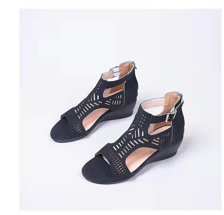 Spring And Summer New Style Slope Heel Sandal Female