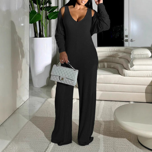 Design Sense Out Casual Slim Fit Sexy And Personalized Fashion Women's Jumpsuit