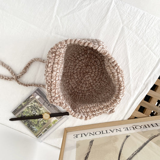 Knitted Women's Chenille Handmade Wool Design Retro