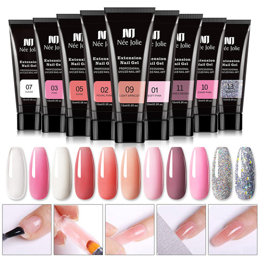 Negleforlængerlim 15ml Papirløs Krystal Gel UV