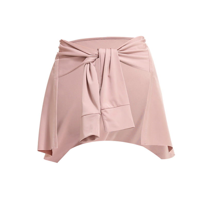 Sports Fitness One-piece Skirt Thigh-length Lace Skirt