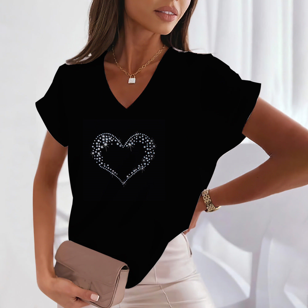 Printed Cute Sweet Short-sleeved T-shirt