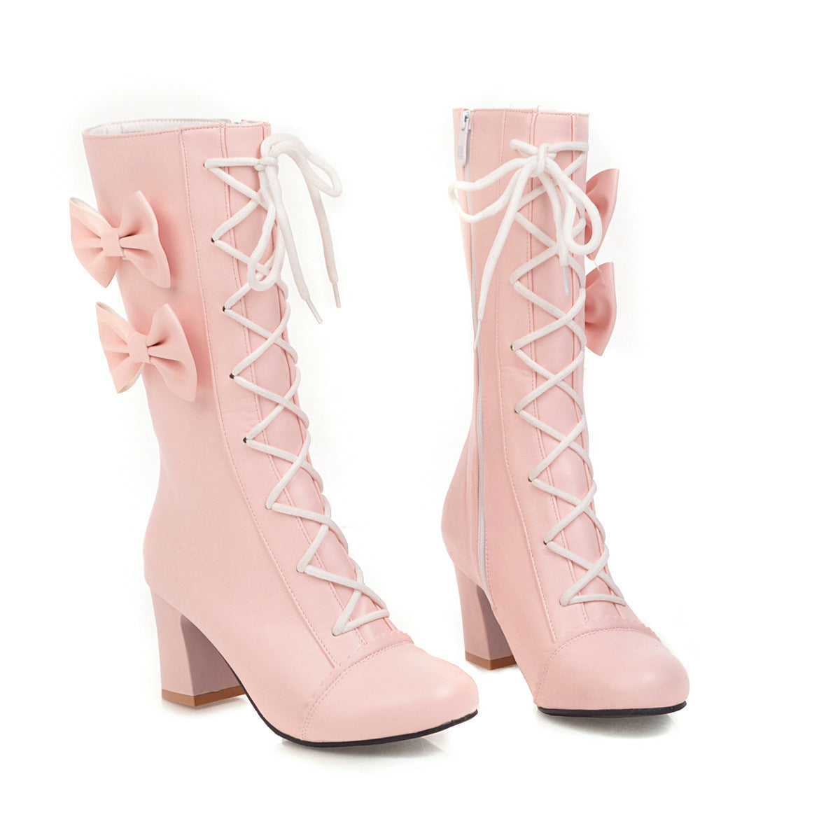 Autumn Winter Knight Boots Chunky High Heels