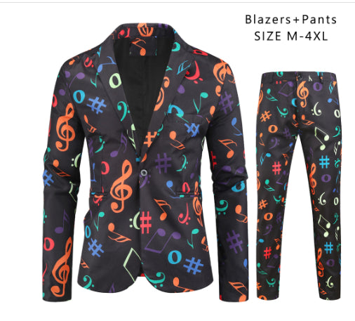 Men's Leisure Suit 3D Santa Claus Printing