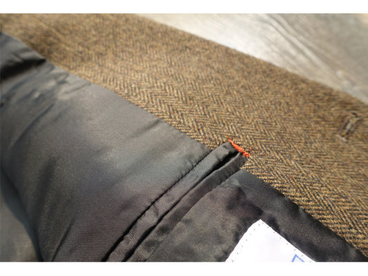 American-style Vintage Herringbone Tweed Heavyweight Wool Work Jacket