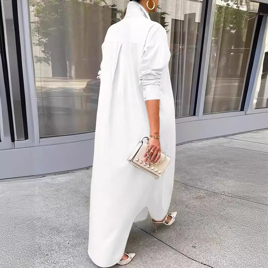 Solid Color Loose Long Sleeves Extra Large Size
