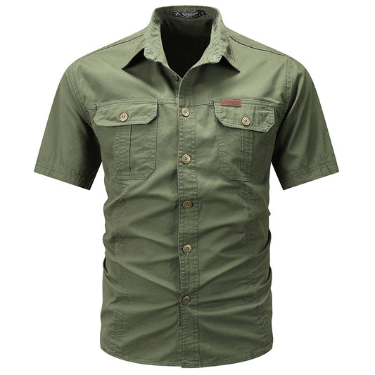 Summer Men's Short-sleeved Shirt Loose