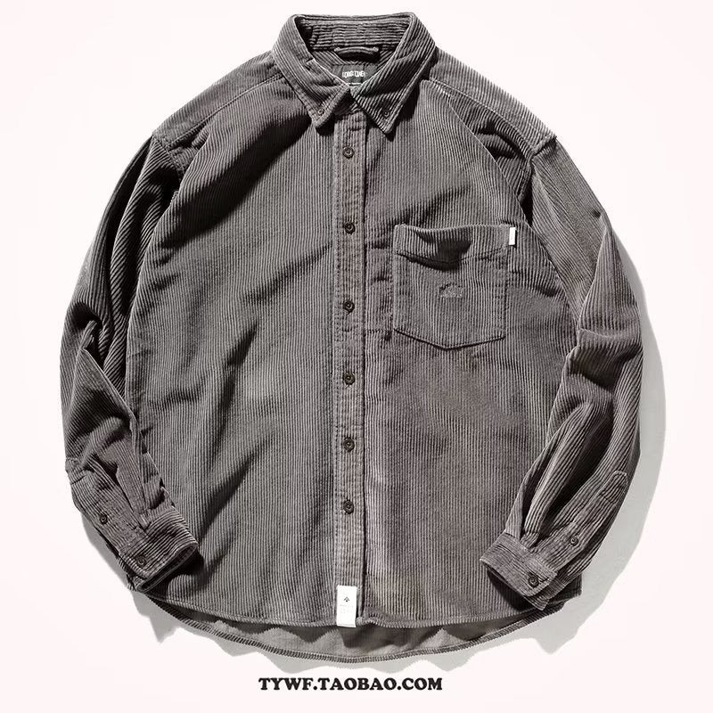 Long Sleeve Shirt New Japanese Hong Kong Style Loose Shirt