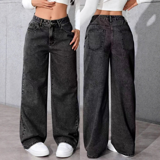 Women's Straight-leg Pants Loose-fitting Casual Trousers