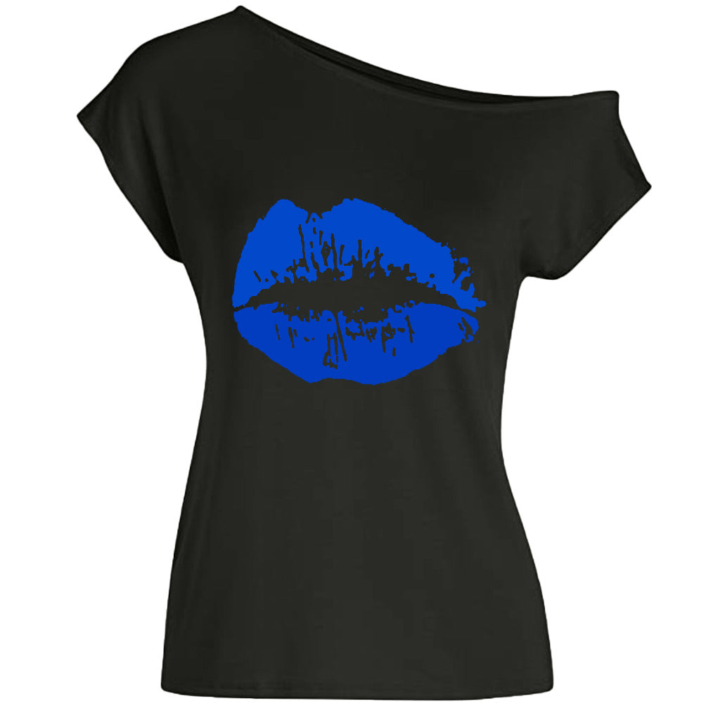 Women's Loose Shoulder Versatile Printed T-shirt