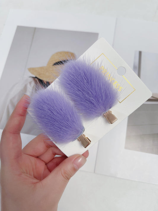 Fashion Women's Mink Hair Seamless Plush Hairpin