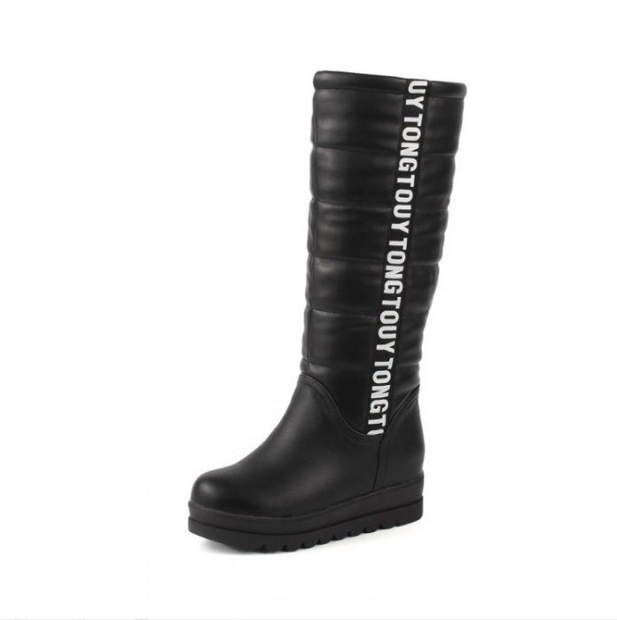 Women's High-top Thick-soled Flat Warm Cotton Boots
