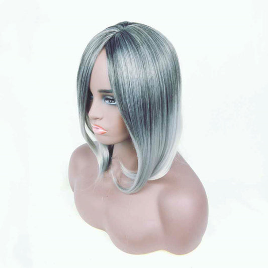Female Long Straight Hair Gradient High Temperature Chemical Fiber Headgear