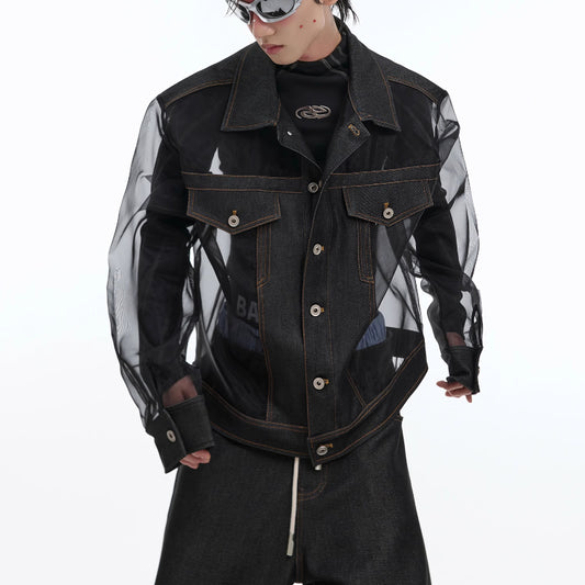 Niche Mesh Hollow See-through Design Jacket