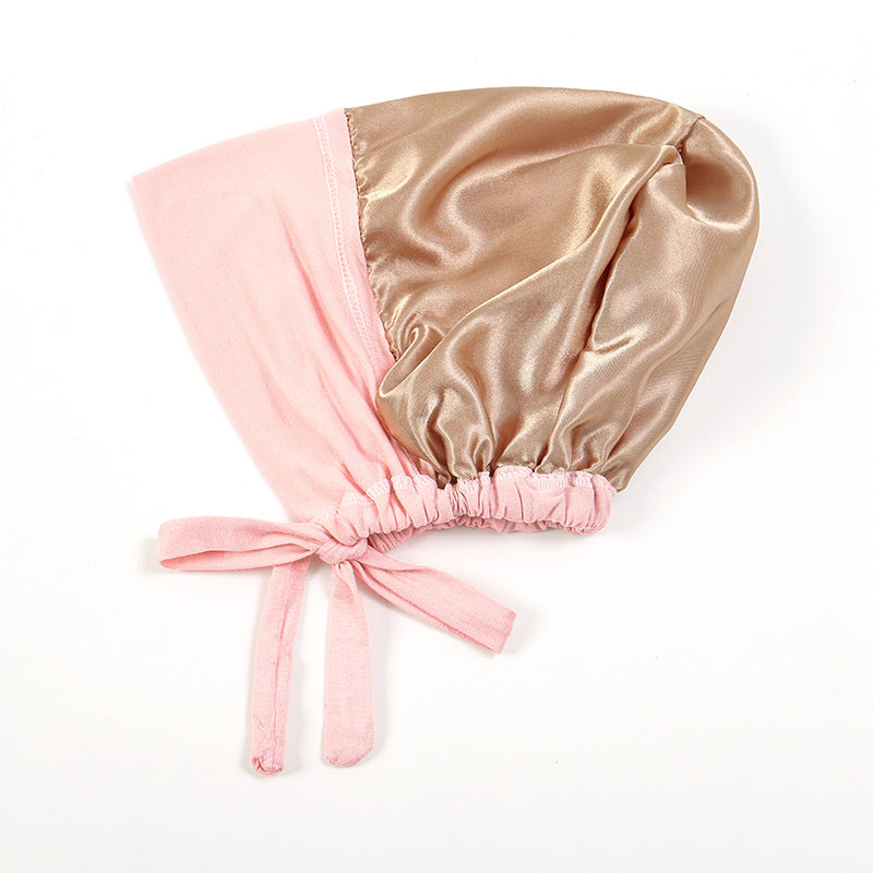 Women's Fashion Simple Mercerized Cotton Elastic Elastic Lace-up Ethnic Headscarf