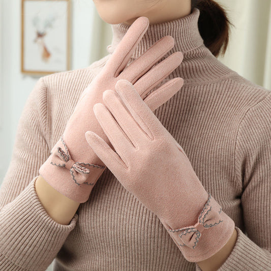 Women's Winter Fleece Warm Fashion Gloves