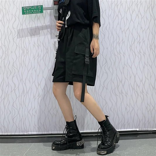 Cross-border Factory Solid Color Wide-leg Pants Loose Wide-leg Half Pants Workwear Shorts Women's Clothing
