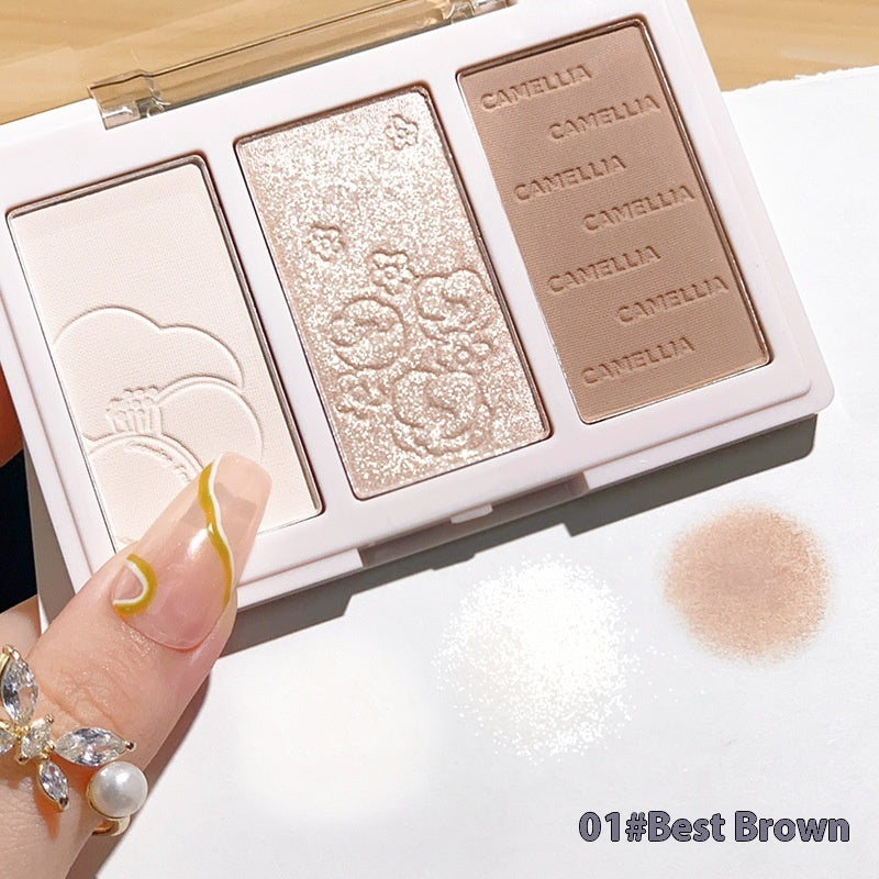 Three-color Shading Powder Plate In Tea