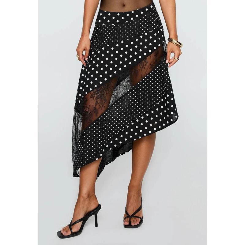 Retro Low Waist Floral Print Skirt