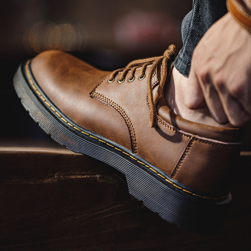 Retro Tooling Men's Casual Leather Shoes
