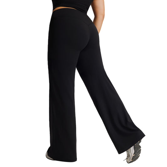 Plus-size Straight-leg Yoga Pants From Europe And The US