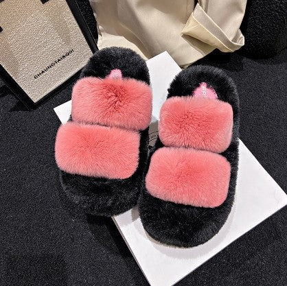 Parallel Bars Platform Slippers Women's Fashion Home