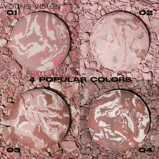 4-color Pork Belly Baked Powder Foundation Powder Fine Silky Improve Skin Color